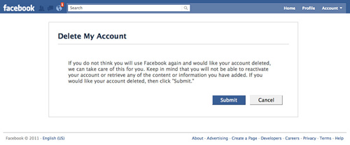 Verwijder je profiel op Facebook